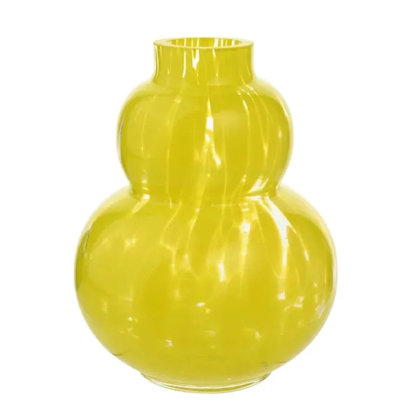 Hestia Yellow Confetti Glass Bubble Vase 2