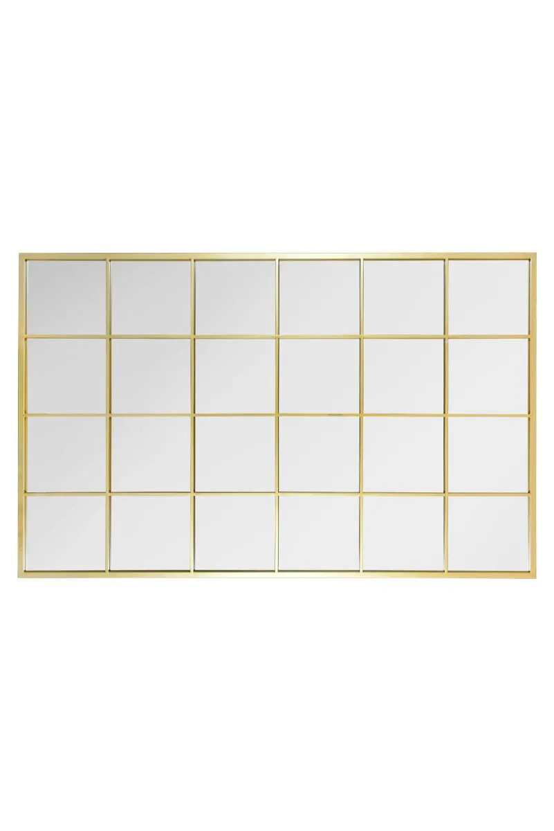 MirrorOutlet Gold Modern Window Garden Wall Mirror 69" X 43" (174CM X 110CM) 4
