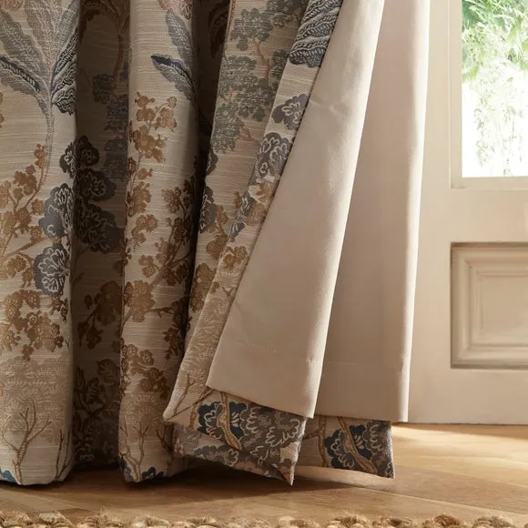 Folk Tree Eyelet Curtains 6