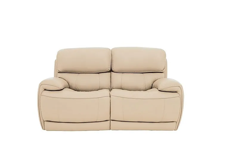 Rocco 2 Seater Leather Power Rocker Sofa with Headrests - BV Bisque