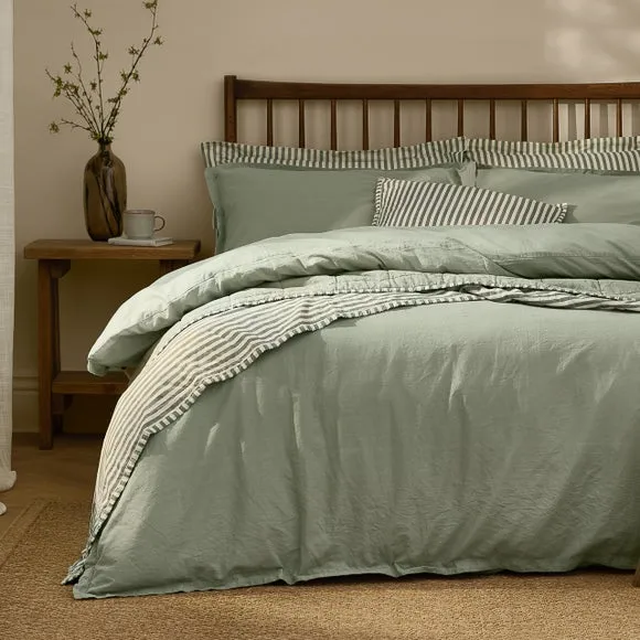 Yard Hebden Washed Cotton Duvet Cover & Pillowcase Set 4