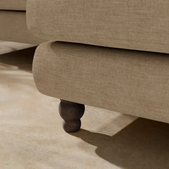 Arthur Linen Chenille Corner Chaise Sofa 5
