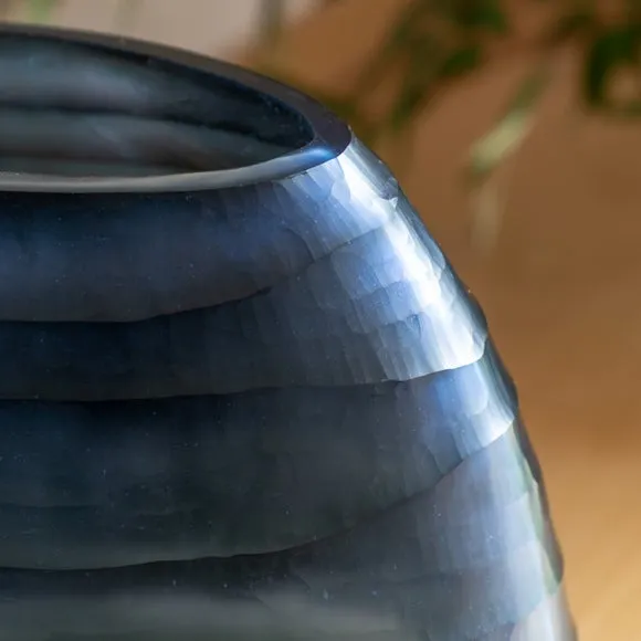 Cedar & Sage Sintra Hand Blown Carved Glass Vase 2
