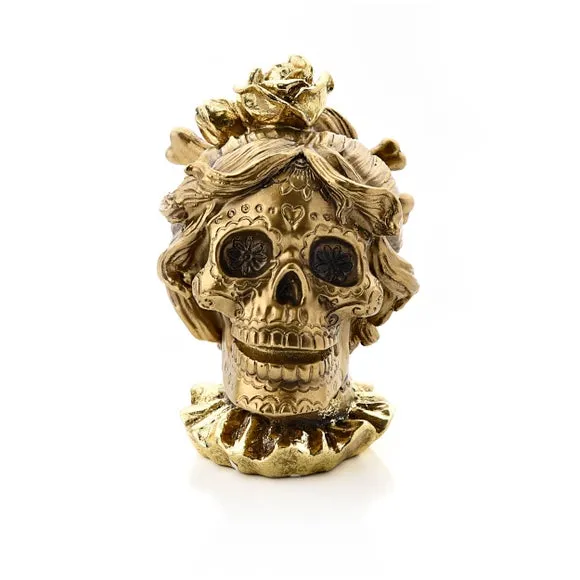 Gold Skull Resin Ornament 2