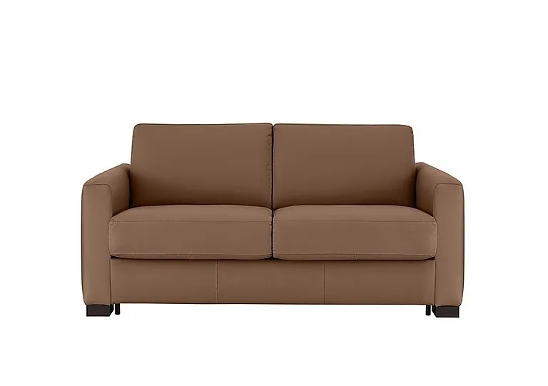 Alcova 2 Seater Leather Sofa Bed with Box Arms - Sofas and Armchairs - In Time for Christmas