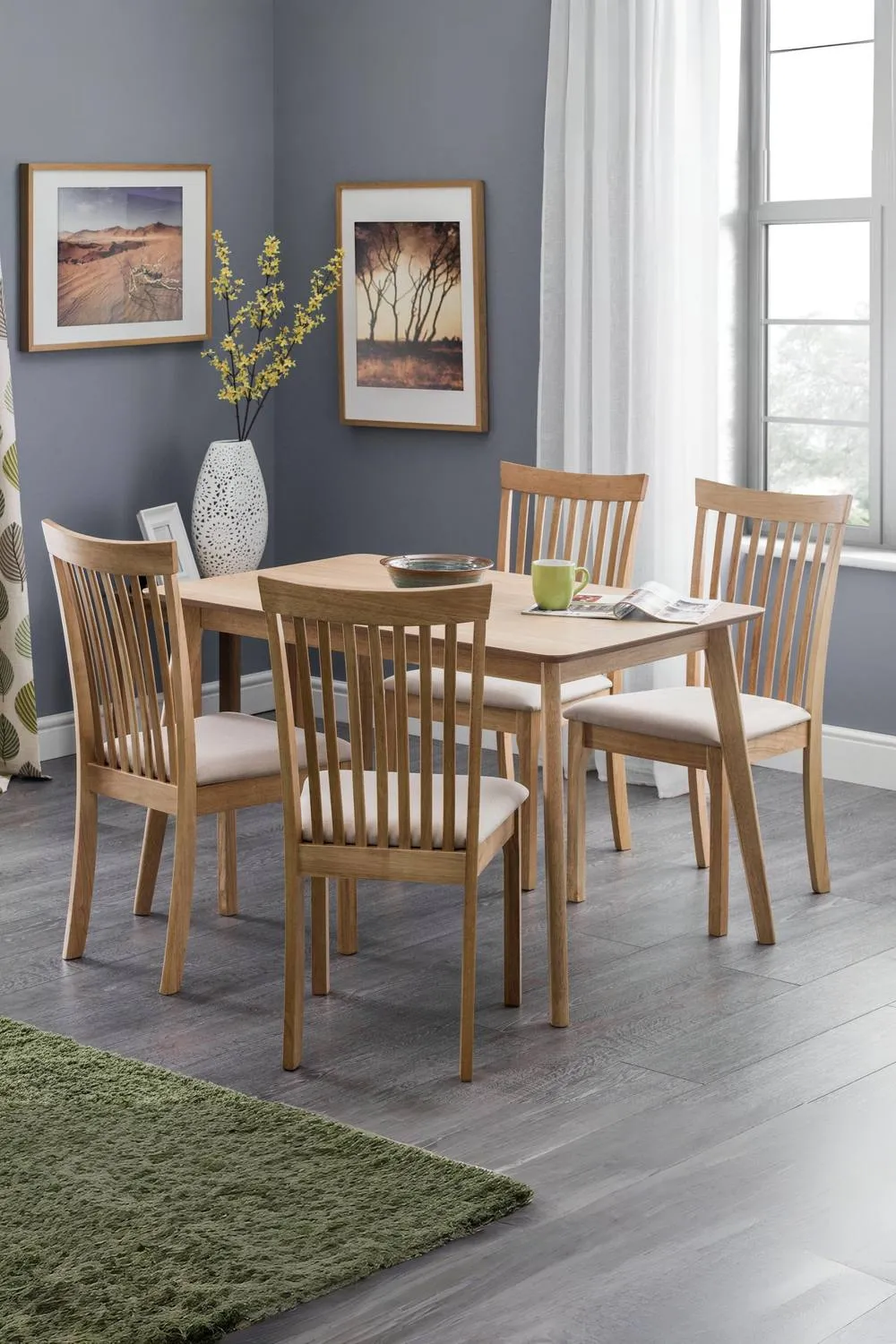 Julian Bowen Boden Rectangular 4-6 Seater Dining Table in Light Oak 2