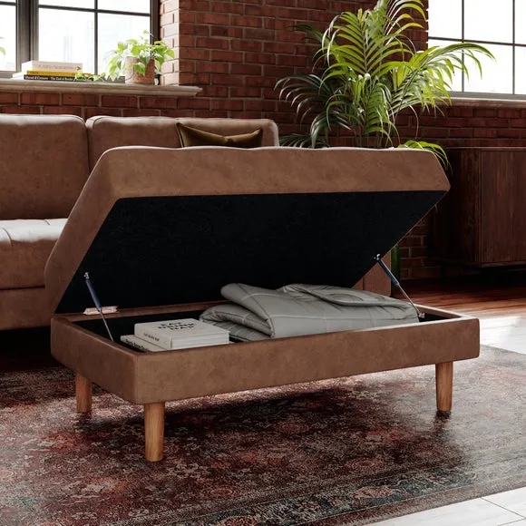 Max Soft Faux Leather Storage Footstool 2
