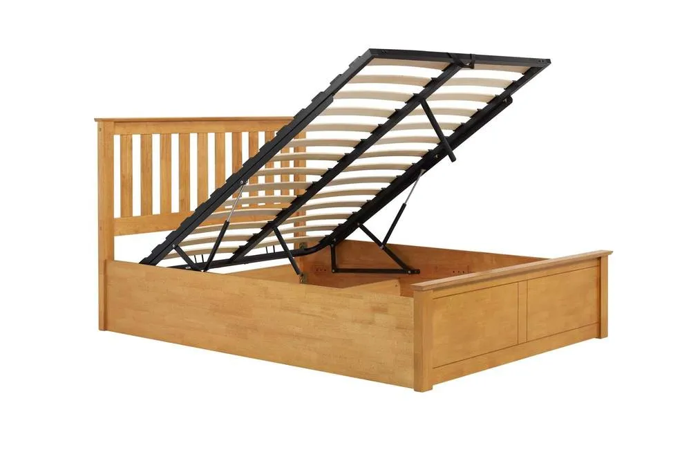 Birlea Single Oak Ottomam Bed 3FT Storage Bed Frame Aspen in Brown 6