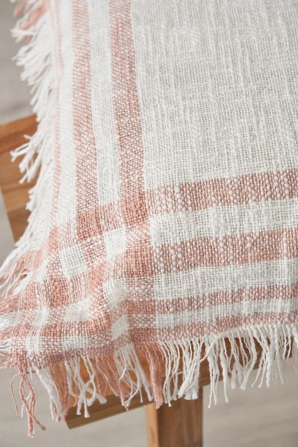 BHS Tula Check Cushion in Pink 4