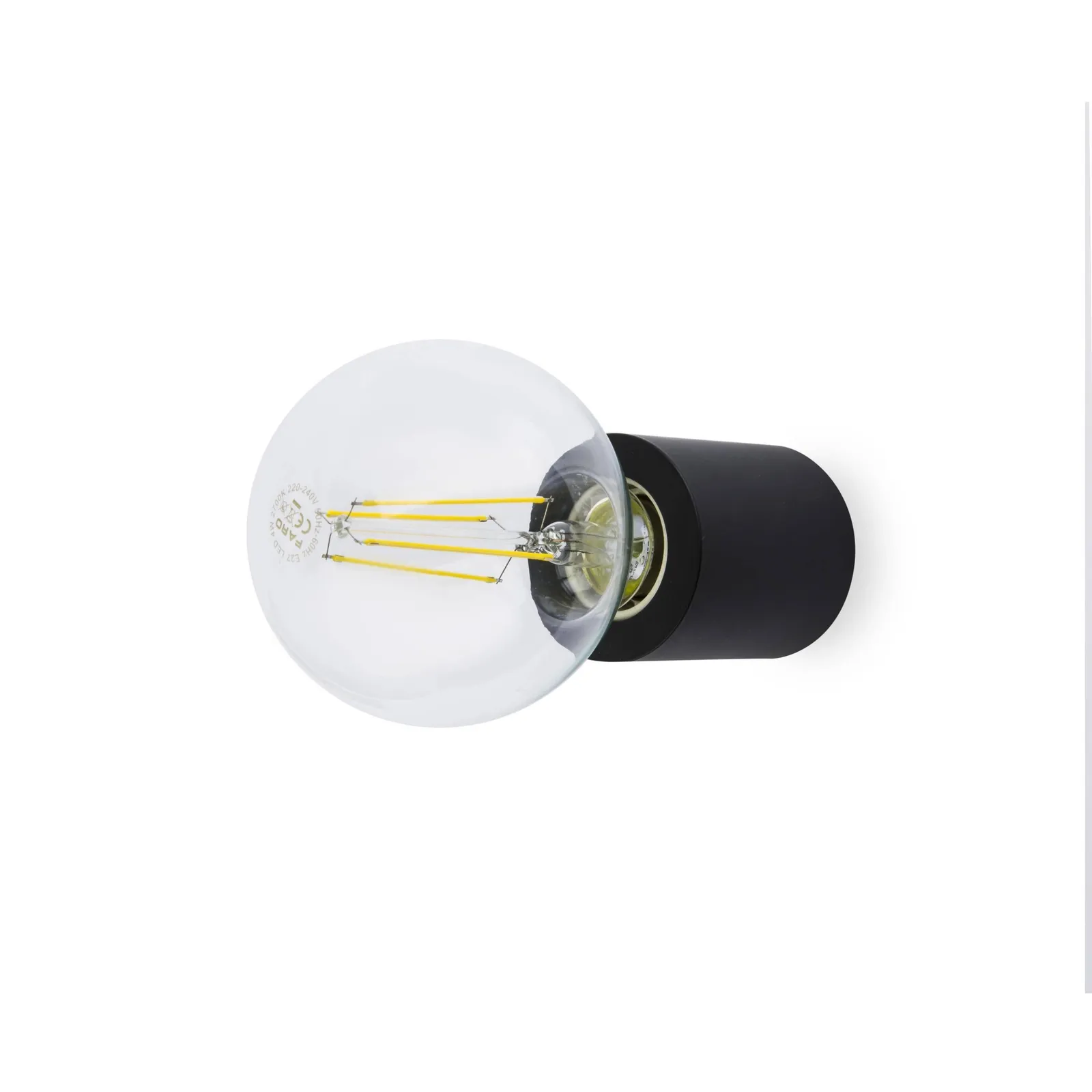 Netlighting Ten 1 Light Indoor Candle Wall Ceiling Light Black E27