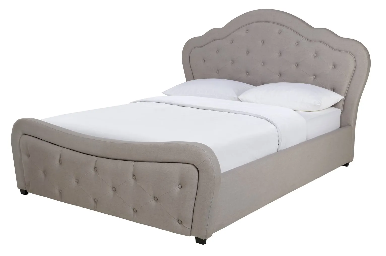 Argos Home Venice Kingsize Bed Frame with End Drawer - Grey