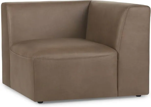 Juno Modular Corner End Seat, Columbus Brown Leather