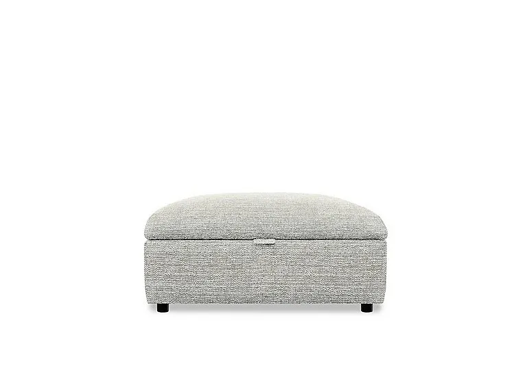 Hudson 23 Fabric Storage Stool - Caledonian Silver