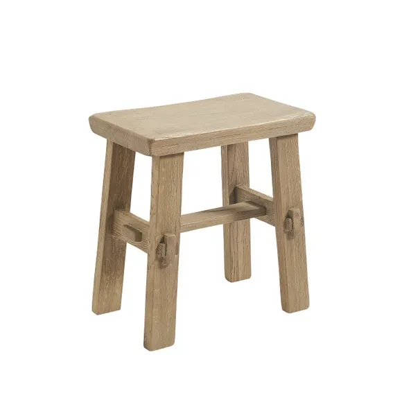 Enola Low Stool, Rustic Oak 6