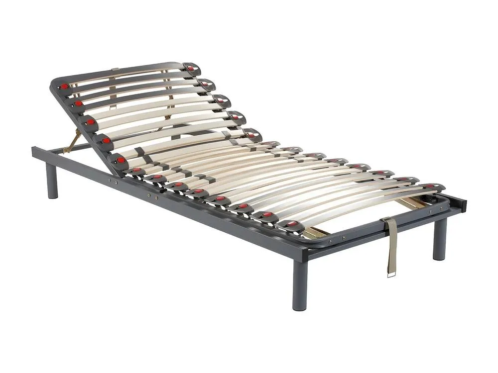Vente-unique Adjustable Slatted Bed Base - 3 Sleeping Surfaces - 70 X 190 Cm in Grey 6