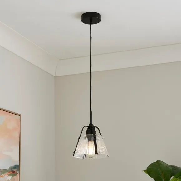 Luca Ribbed Adjustable Pendant Light