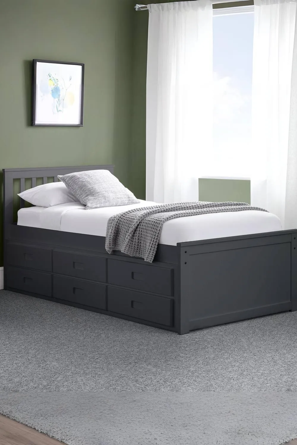 Julian Bowen Maisie Bed with Underbed & Storage Drawers in Black 1