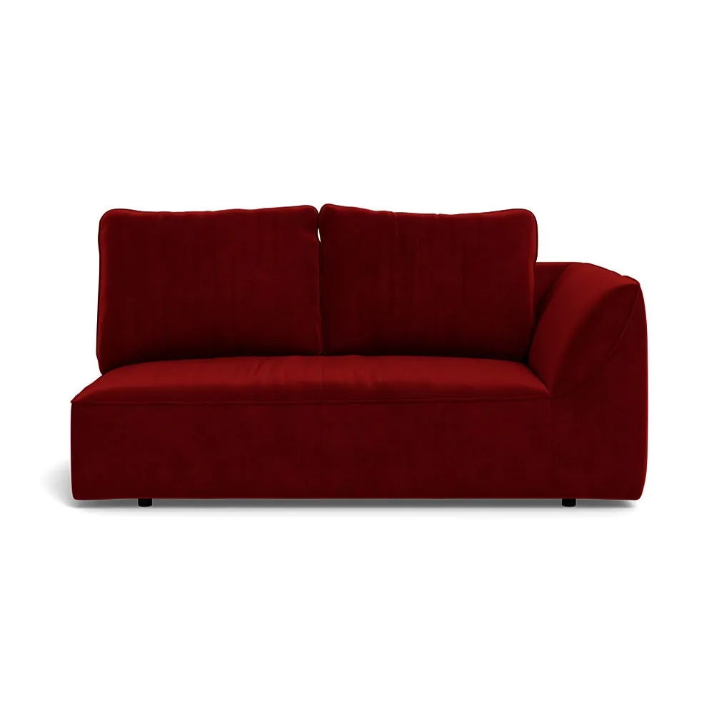 Heal's Morven Right Hand Facing 2 Seater Unit Smart Luxe Velvet Mulberry