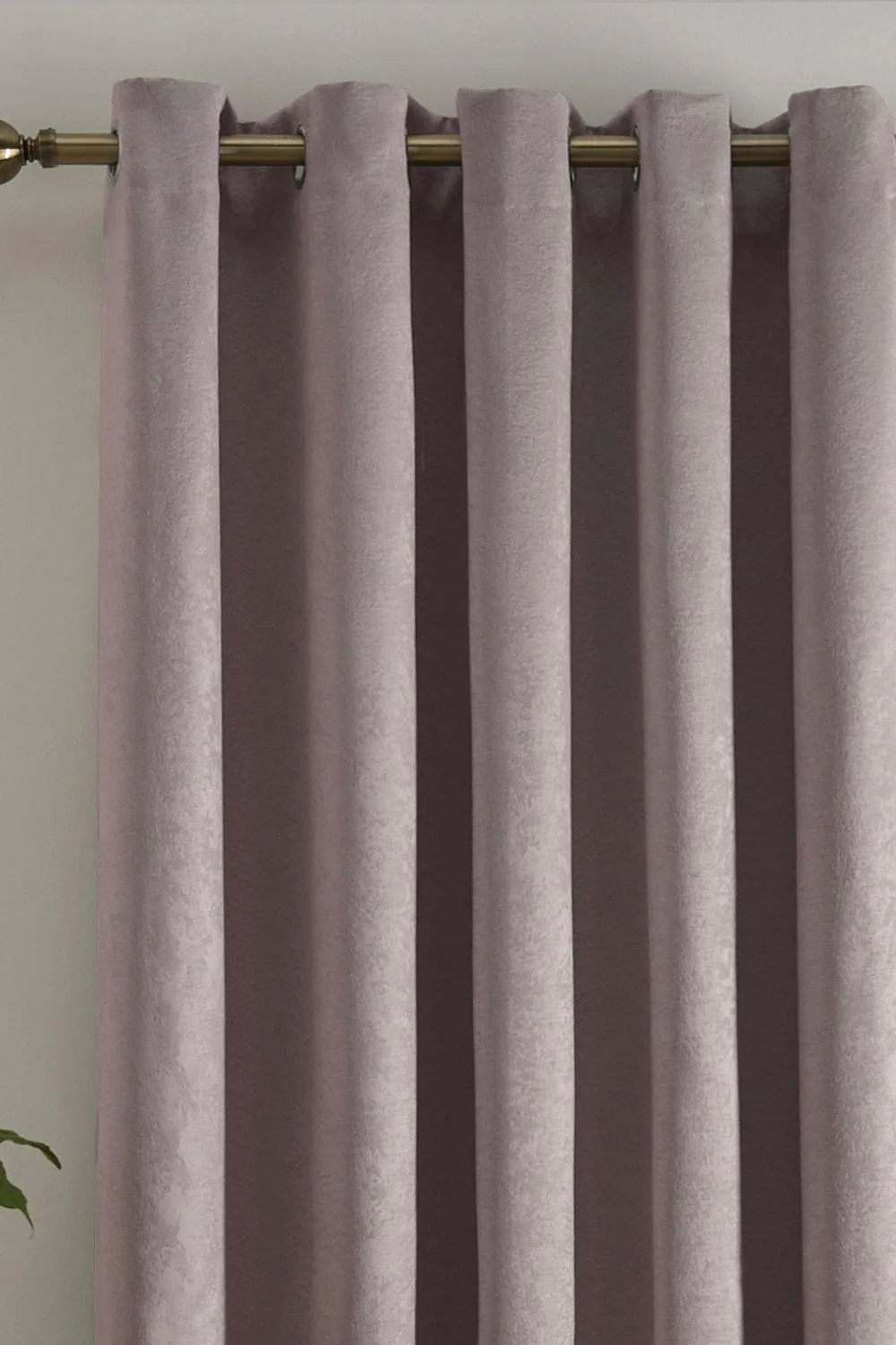 Fusion 'Strata' Dim out woven Eyelet Single Panel Door Curtain in Light Pink 2