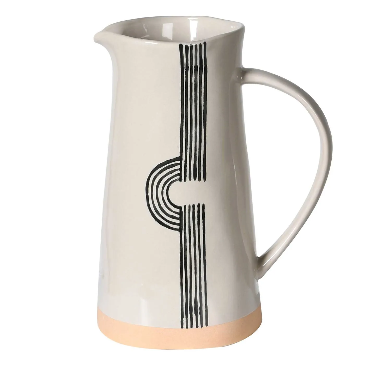 Ceramic Cream Jug, Cream and Black