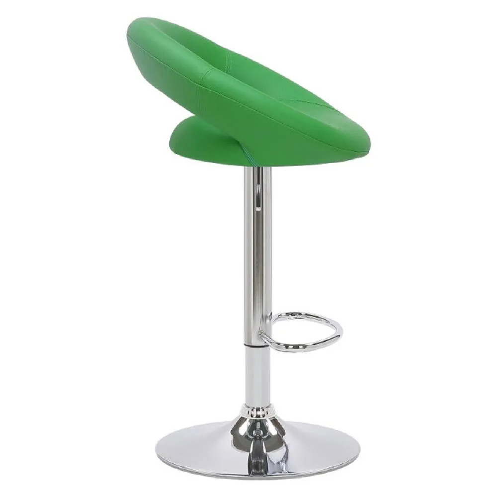 netfurniture Serene Green Padded Kitchen Breakfast Bar Stool Height Adjustable 3