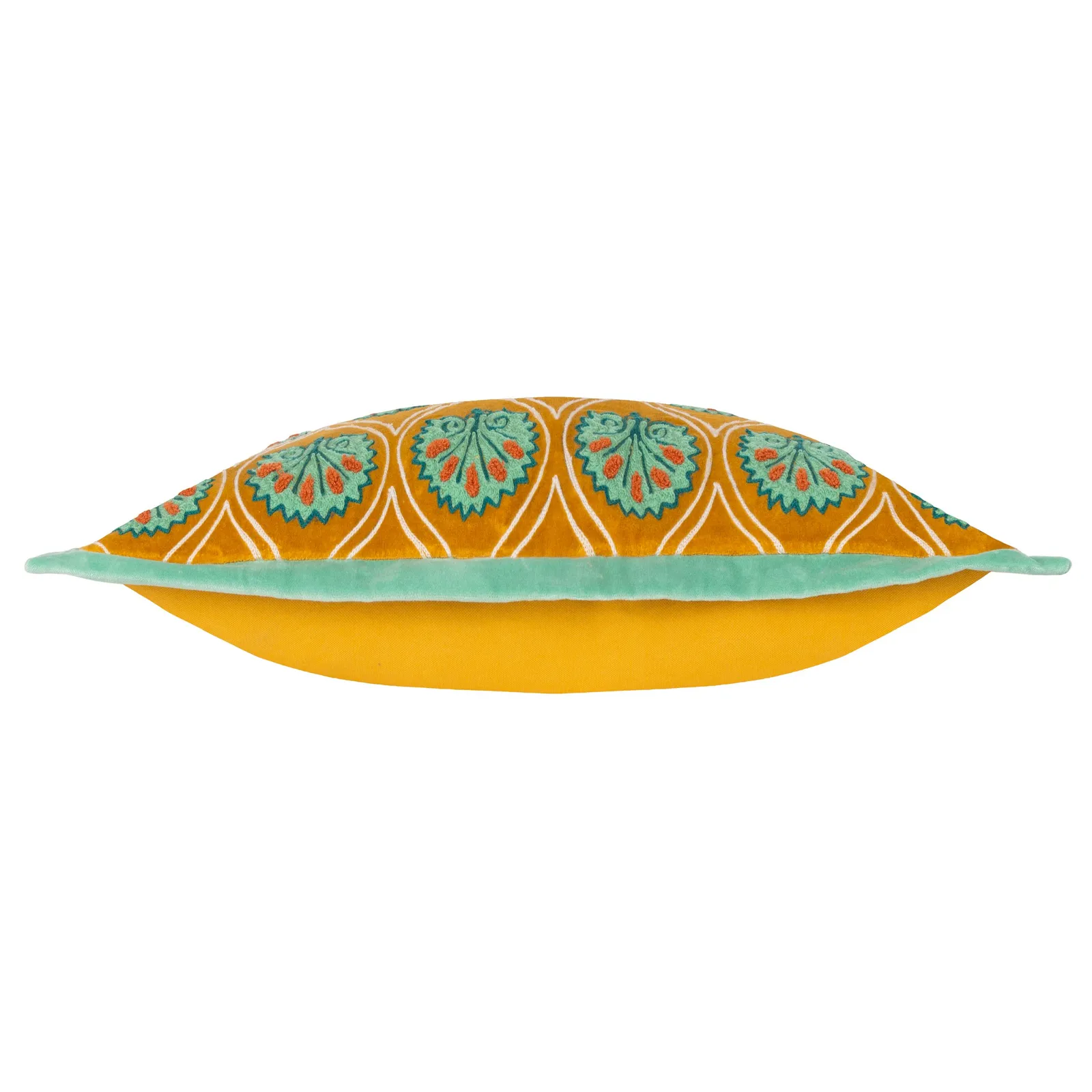 Paoletti Casa Abstract Embroidered Cushion in Yellow 4