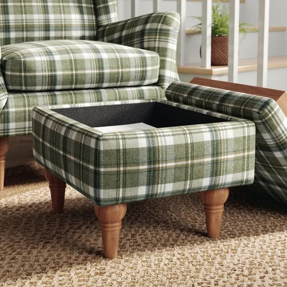 Charnwood Checked Storage Footstool 2