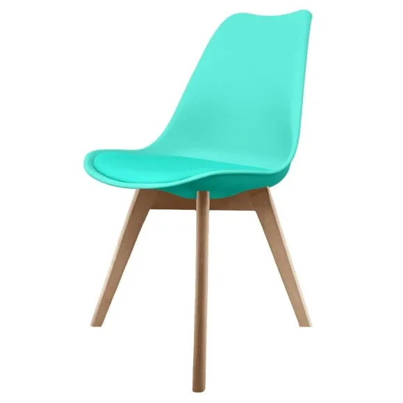 Fusion Living Soho Plastic Dining Chair with Squared Legs 2