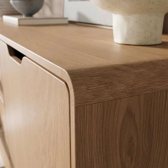 Edda Extra Wide Sideboard, Oak Effect 4