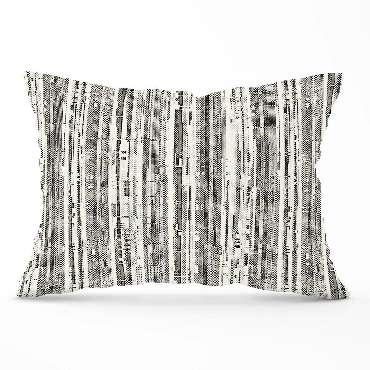 Warren Reed - Designer Washed Out Canvas Pattern Cushions in Grey