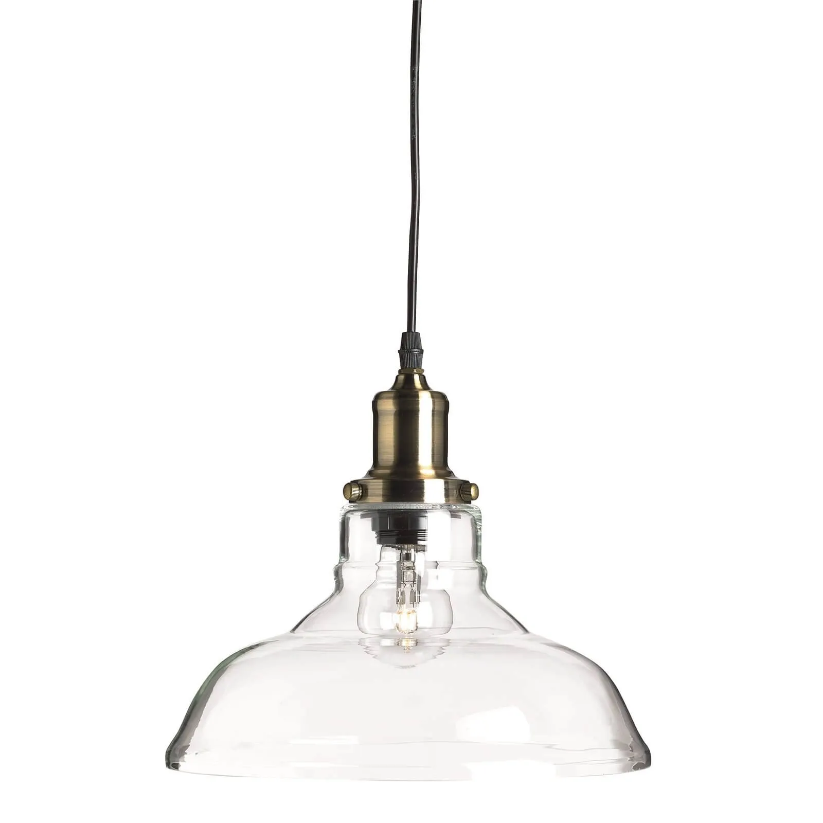 Retro Glass Pendant Light - Clear