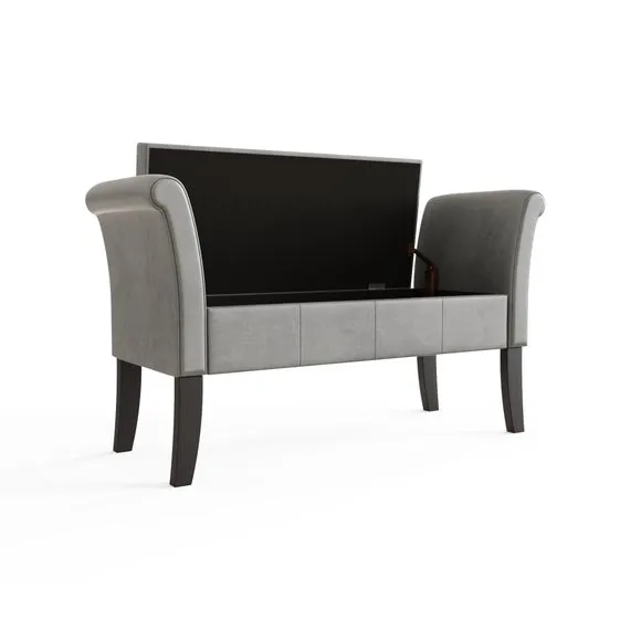 Balmoral Window Seat, Grey Chenille 6