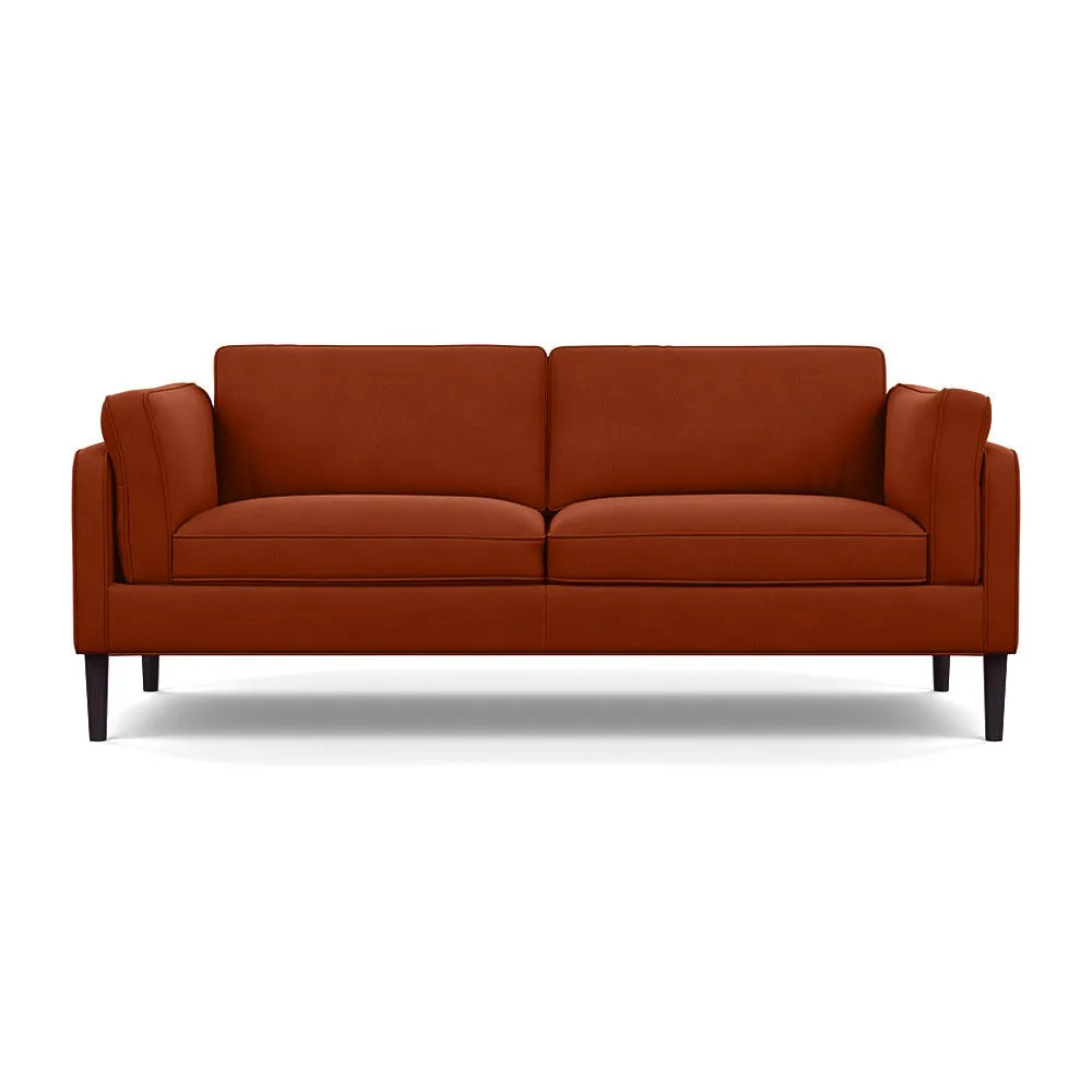 Heal's Sonno 3 Seater Nobilis Velvet Rust Wenge Black Feet 1