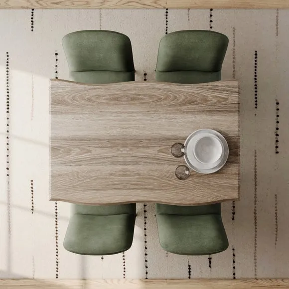 Ezra II 4 Seater Compact Rectangular Dining Table 2