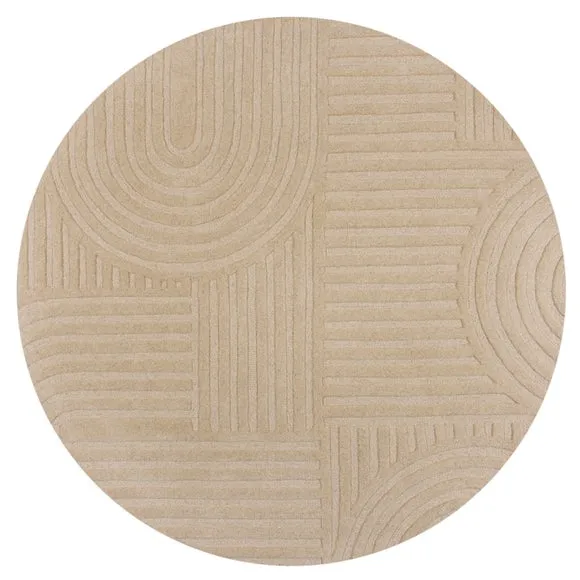 Zen Garden Round Wool Rug 5