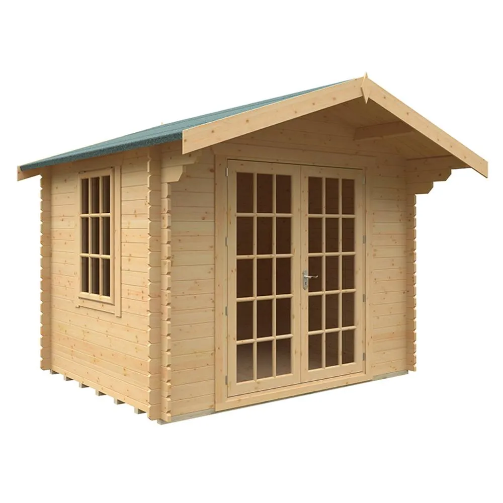 Buttercup Farm 8x10 The Lotherton 28mm Cabin - L235 x W295 x H261.6 cm in Natural