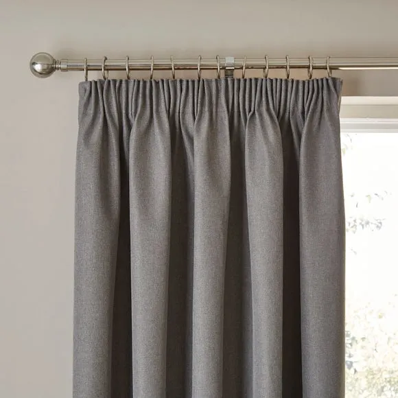 Rotterdam Herringbone Blackout Pencil Pleat Curtains