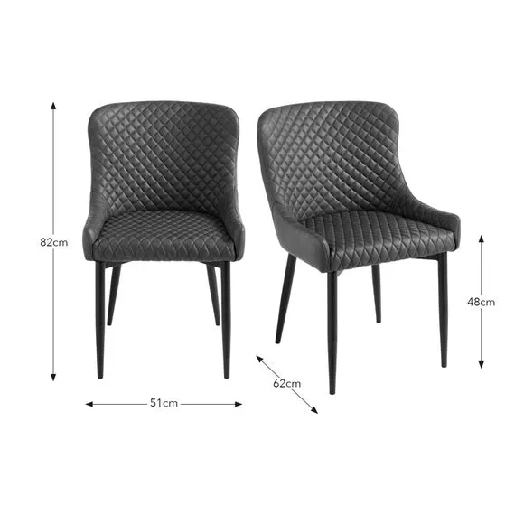 Set of 2 Montreal Dining Chairs, Faux Leather 6