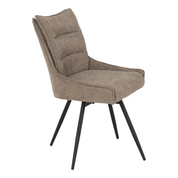 Lewis Set of 2 Swivel Dining Chairs, Fabric 5