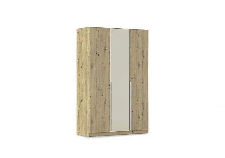 Freja 136cm 3 Door Hinged Two Toned Wardrobe - Two Tone