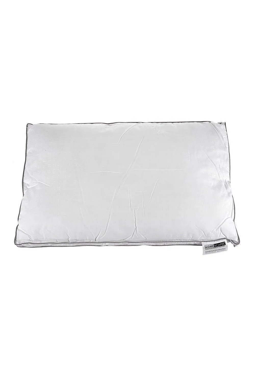 Homescapes Super Microfibre Damask Pillow in White 3
