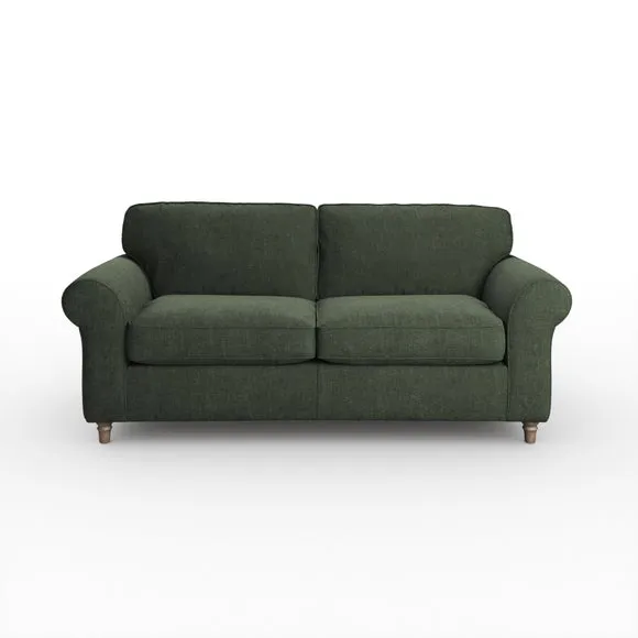 Flori Tonal Plush Chenille 3 Seater Sofa 6