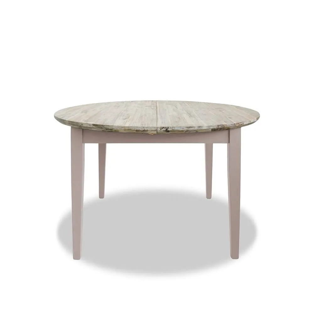 Statement Furniture Florence Round Oval Extendable Kitchen Dining Table in Taupe 5