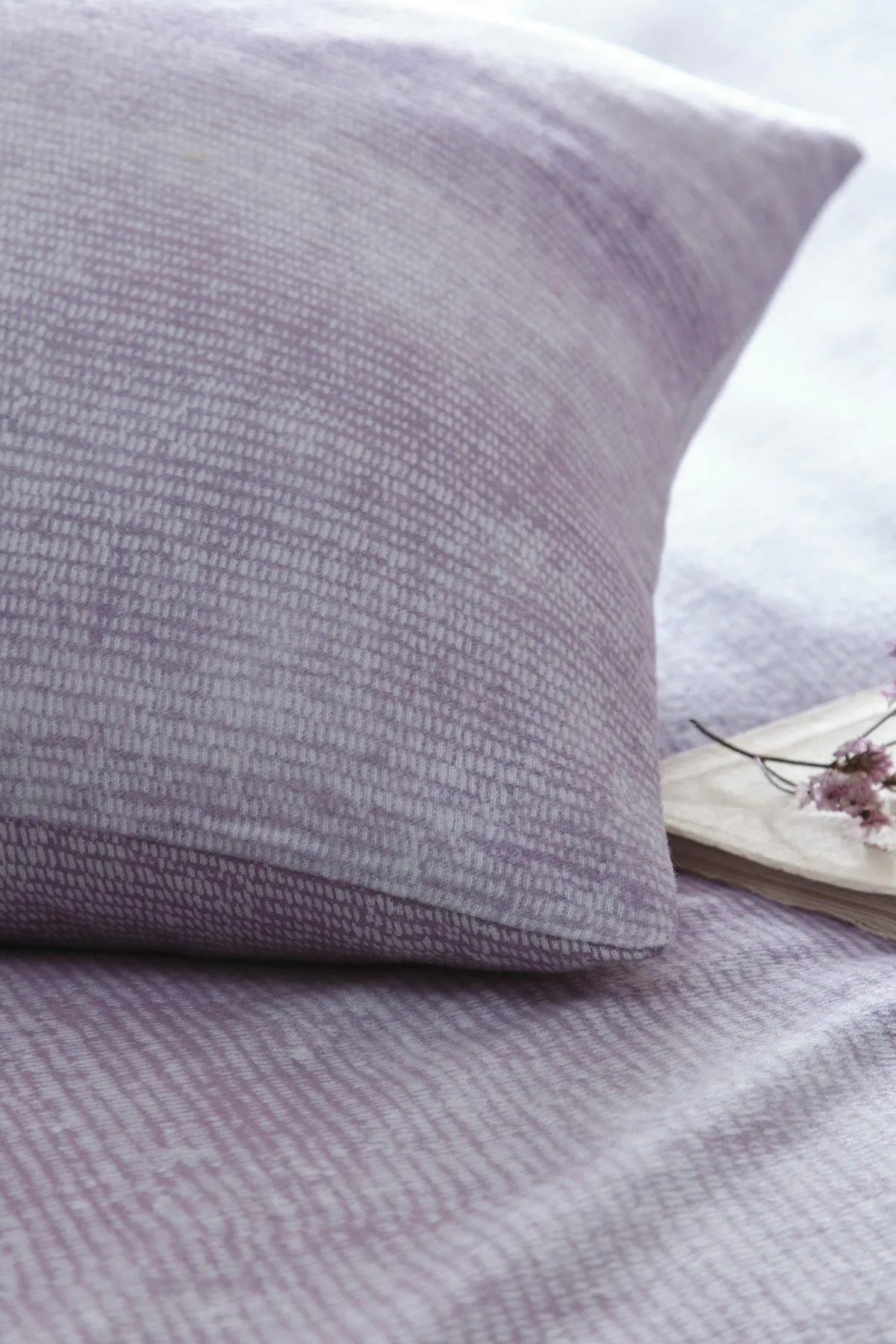 Appletree 'Anson Stripe' 100% Brushed Cotton Duvet Cover Set in Mauve 3