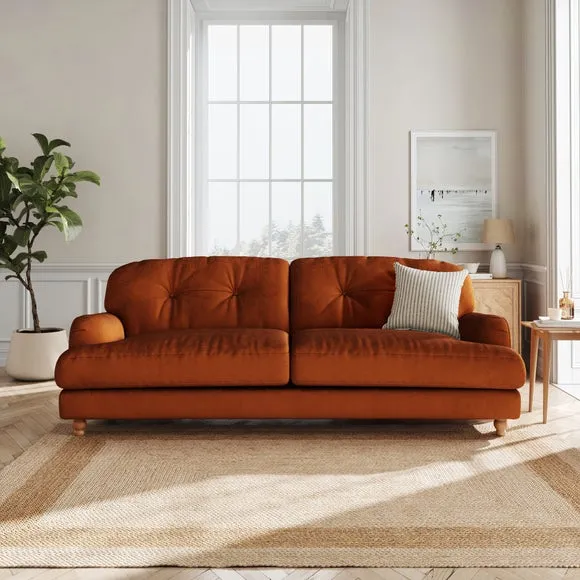 Martha Matte Plush Velvet 4 Seater Sofa 1