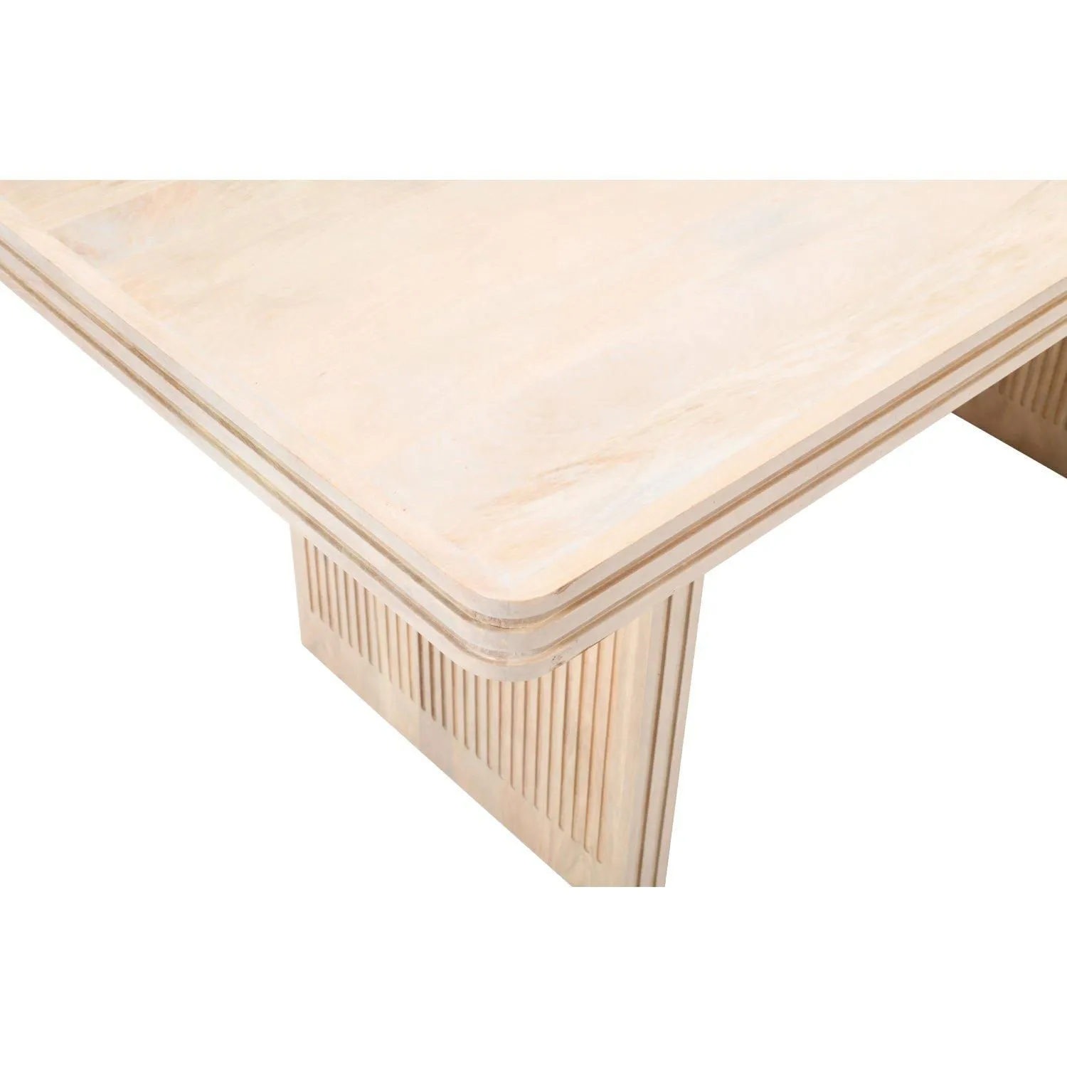 IH Design Paloma Carved Mango Wood Dining Table 6 Seater in Brown 4