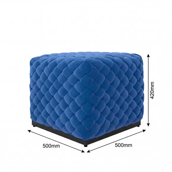 Colline Small Velvet Pouffe 6