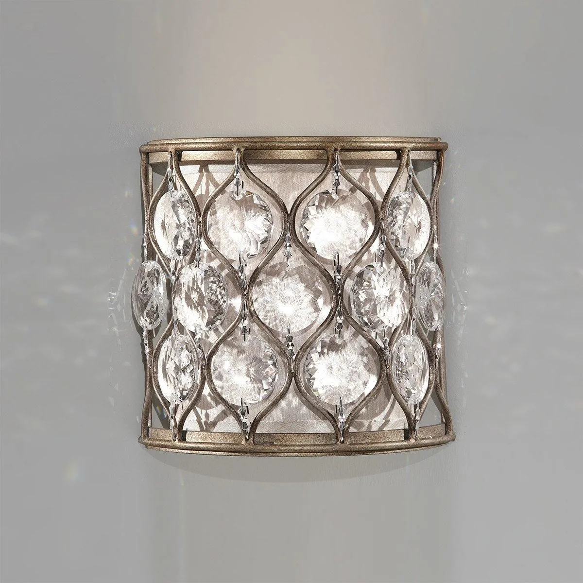 Netlighting Lucia 1 Light Indoor Wall Light Burnished Silver E14 2