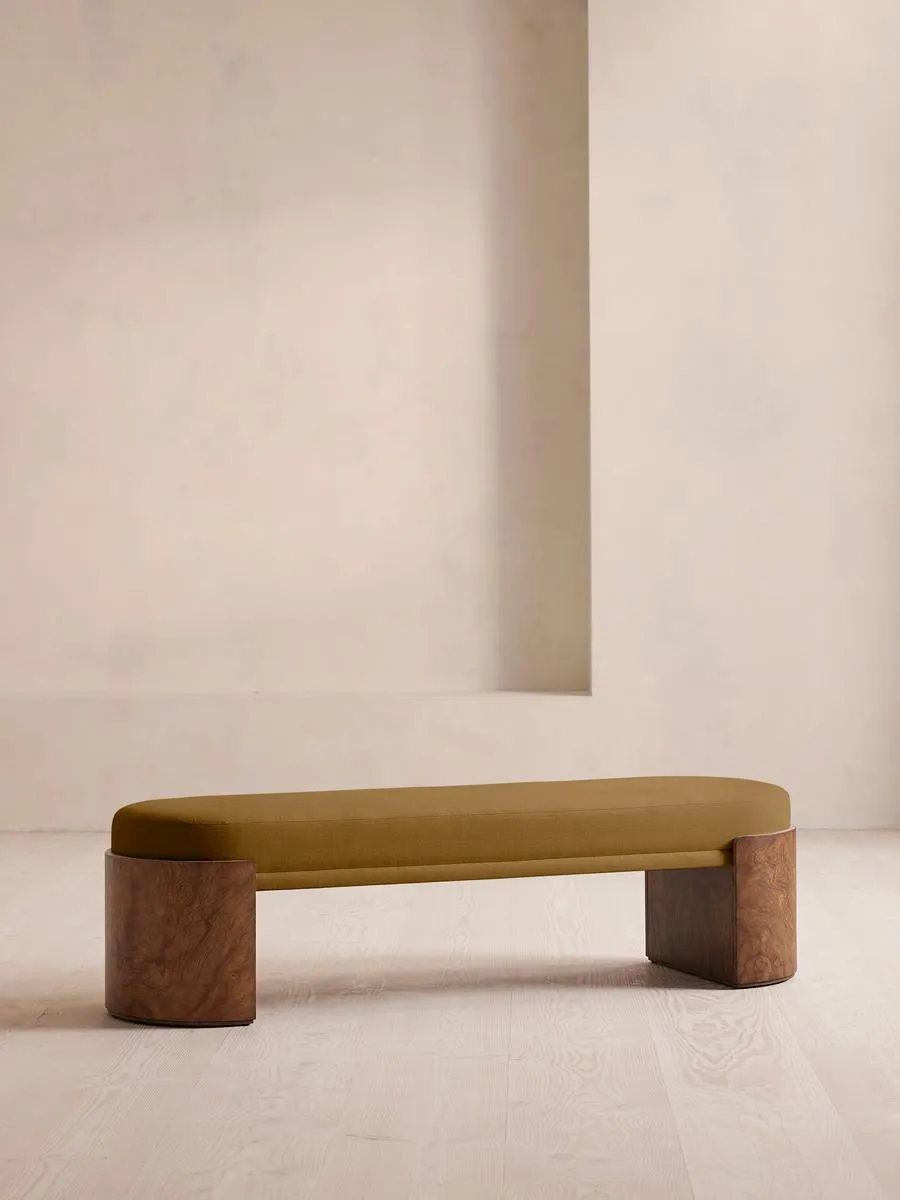 Lukas Bench, Linen, Ochre