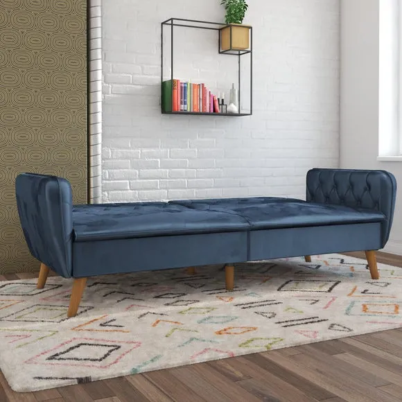 Tallulah Velvet Memory Foam Double Futon 2